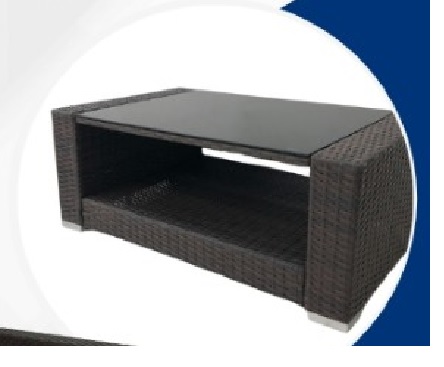 JUEGO DE SOFA 5 PIEZAS COLOR CHOCOLATE ESTILO RATTAN