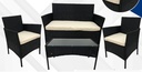 JUEGO DE SOFA 4 PIEZAS COLOR CHOCOLATE OSCURO ESTILO RATTAN
