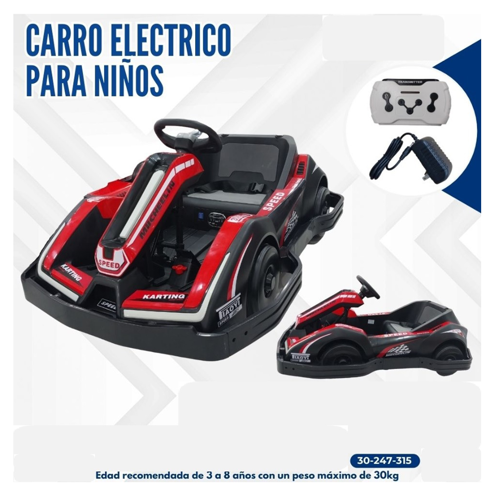 CARRO PARA NIÑOS NEGRO