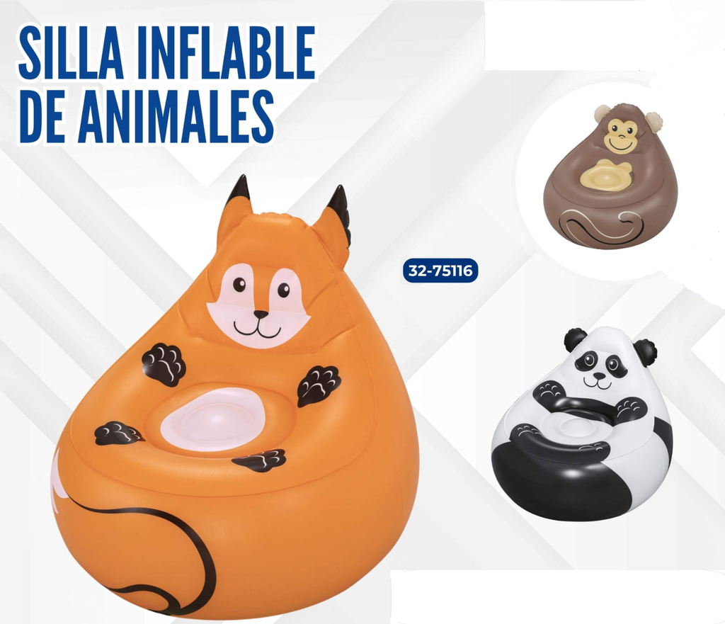 SILLA INFLABLE DE ANIMALES