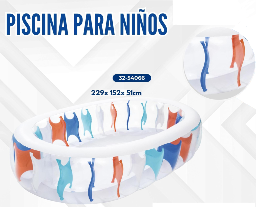 PISCINA PARA NIÑOS 229*152*51CM