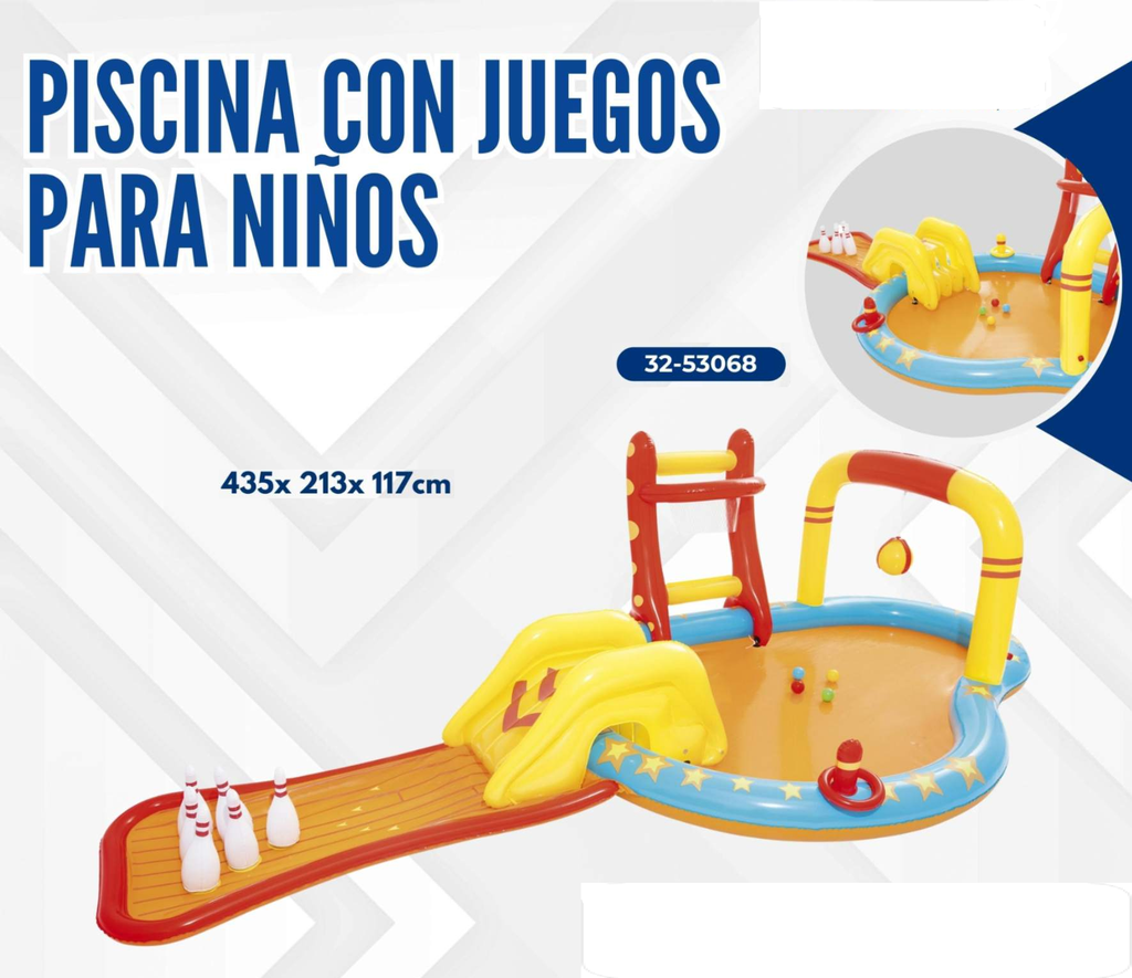 PISCINA CON JUEGOS PARA NIÑOS 435*213*117CM