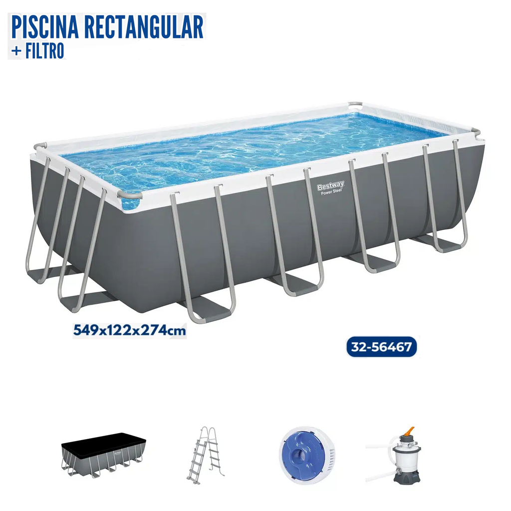 PISCINA+FILTRO RECTANGULAR STEEL PRO MAX 18'