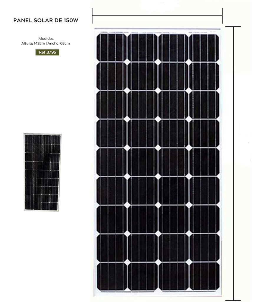 PANEL SOLAR 150W