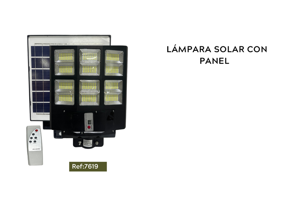 LAMPARA SOLAR CON PANEL 300W