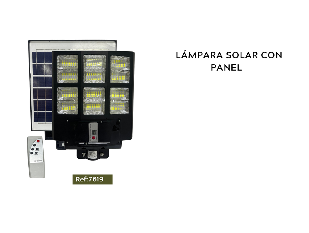 LAMPARA SOLAR CON PANEL DE 400W