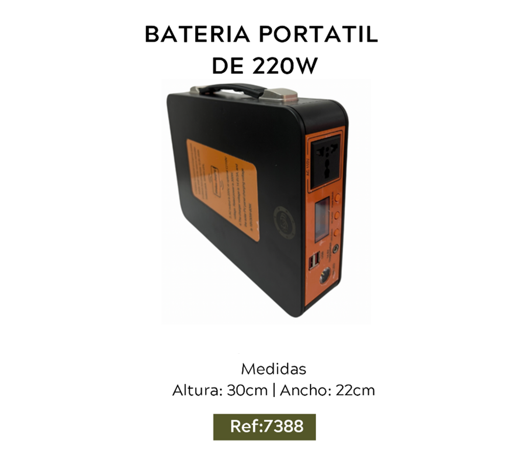 BATERIAS PORTATILES DE 220W