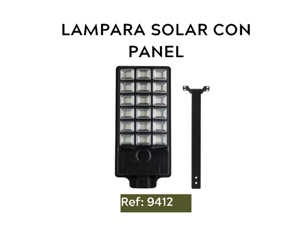 LÁMPARA SOLAR CON PANEL