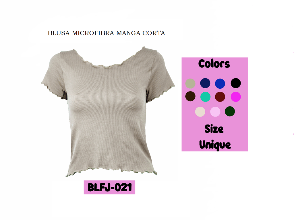 BLUSA MICROFIBRA MANGA CORTA