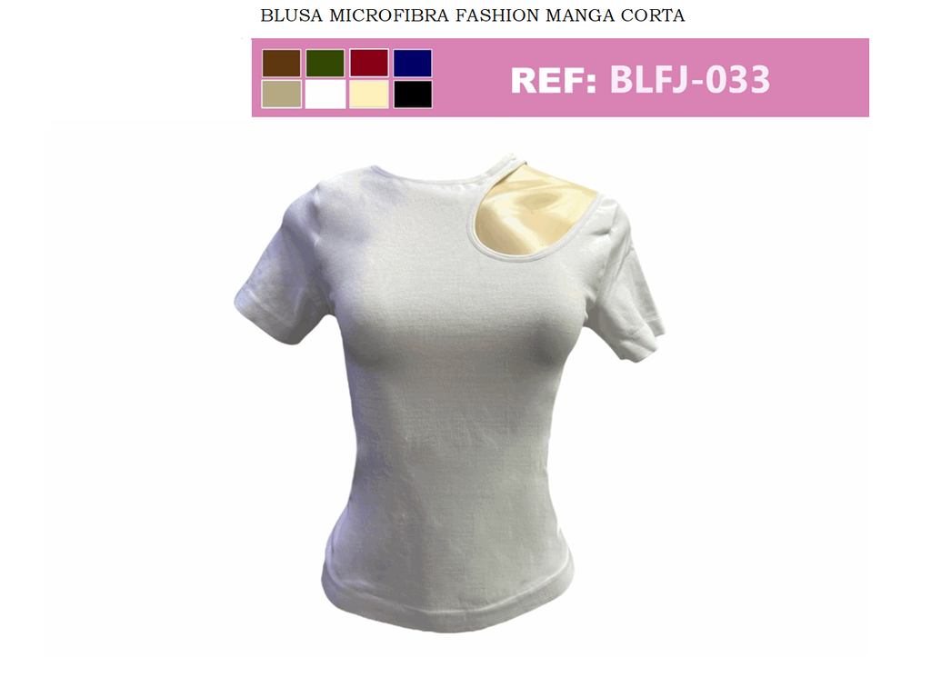 BLUSA MICROFIBRA FASHION MANGA CORTA