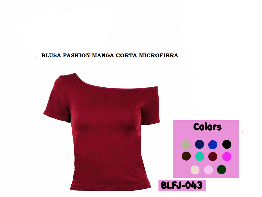 BLUSA FASHION MANGA CORTA MICROFIBRA