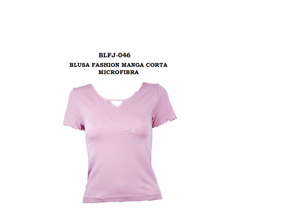 BLUSA FASHION MANGA CORTA MICROFIBRA