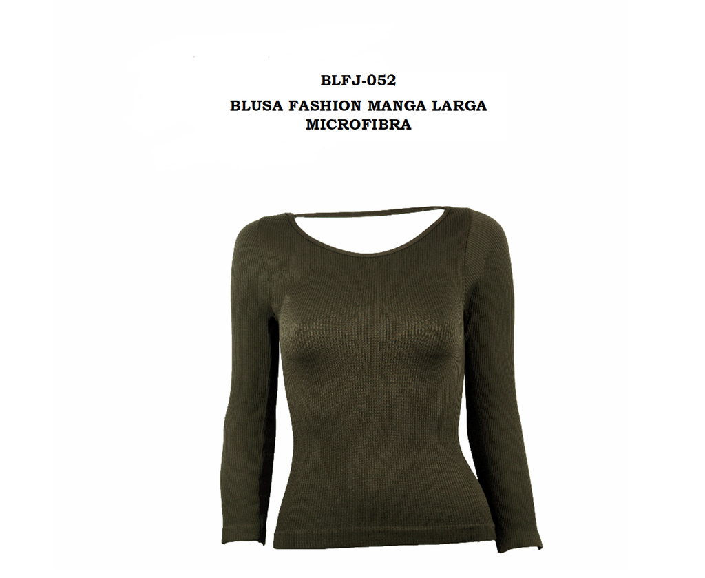 BLUSA FASHION MANGA LARGA MICROFIBRA