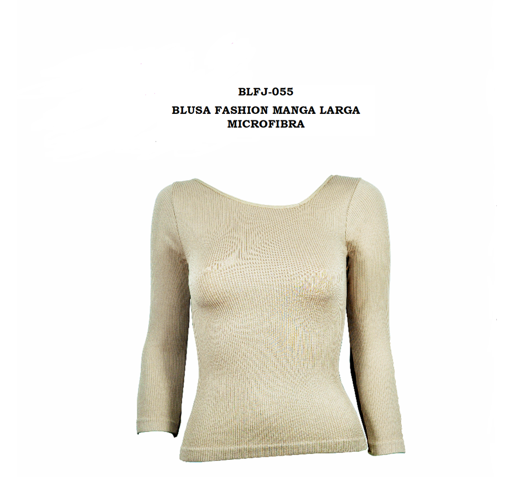 BLUSA FASHION MANGA LARGA MICROFIBRA