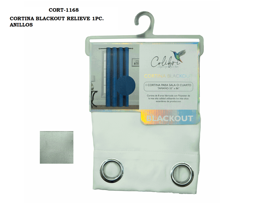 CORTINA BLACKOUT RELIEVE 1PC. ANILLOS