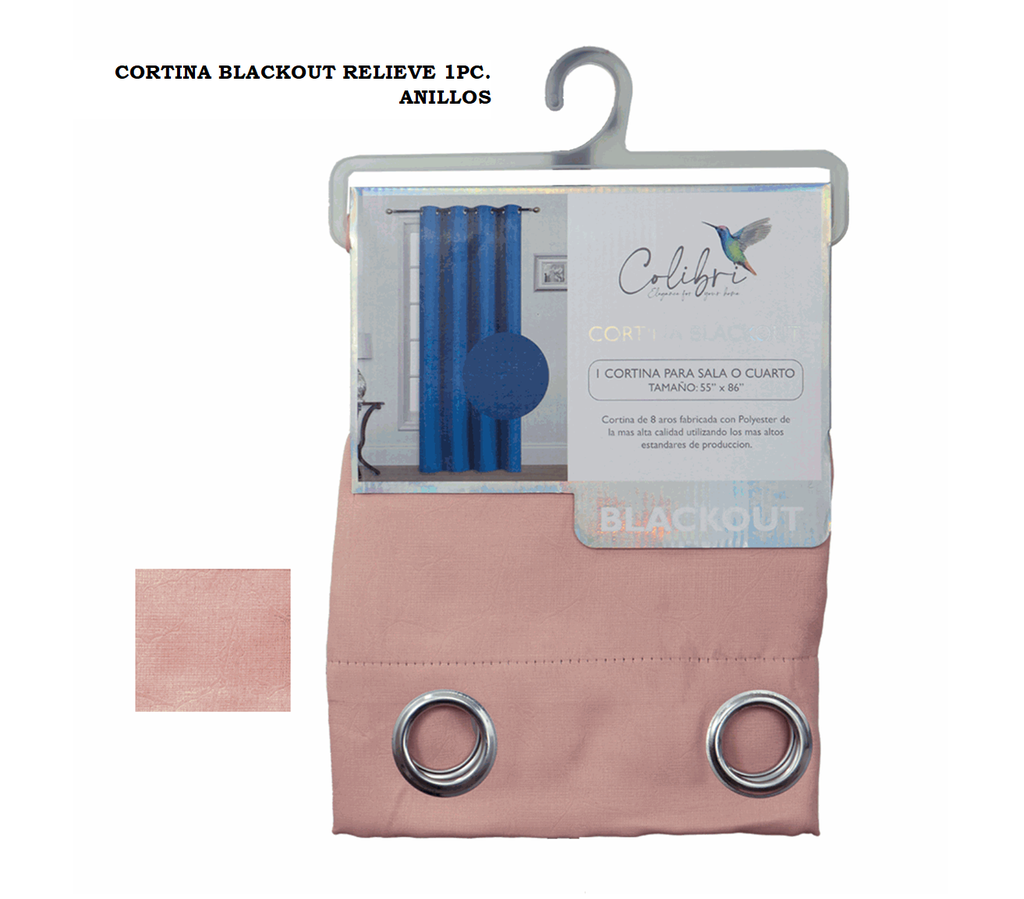 CORTINA BLACKOUT RELIEVE 1PC. ANILLOS