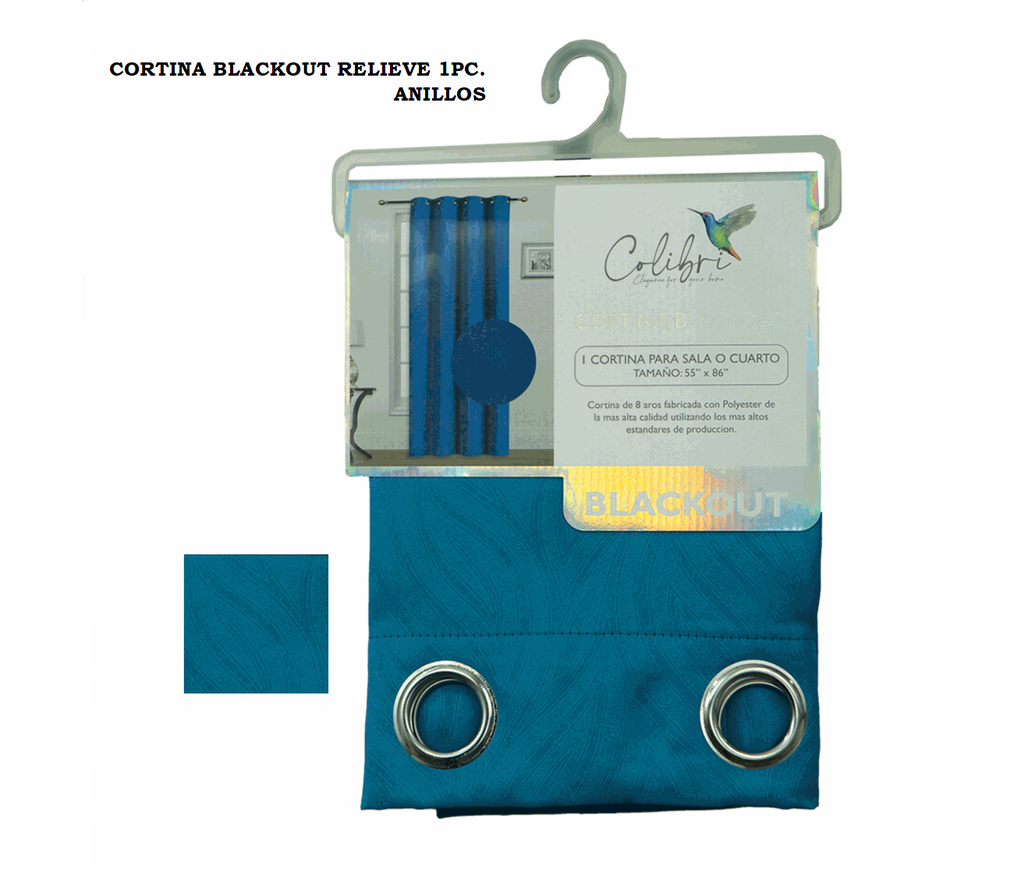 CORTINA BLACKOUT RELIEVE 1PC. ANILLOS