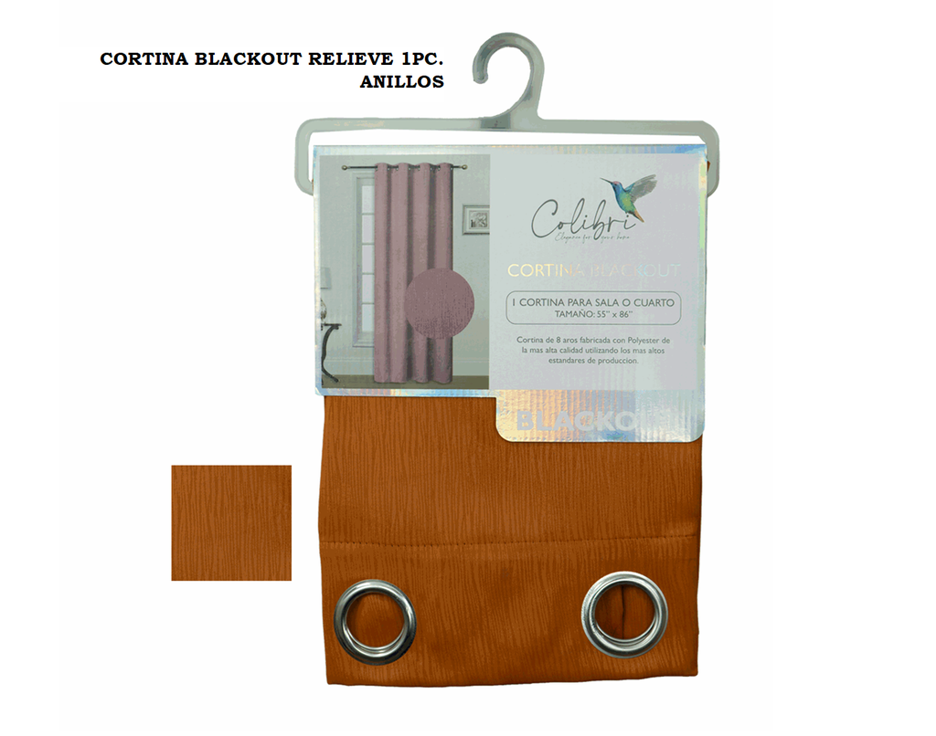 CORTINA BLACKOUT RELIEVE 1PC. ANILLOS