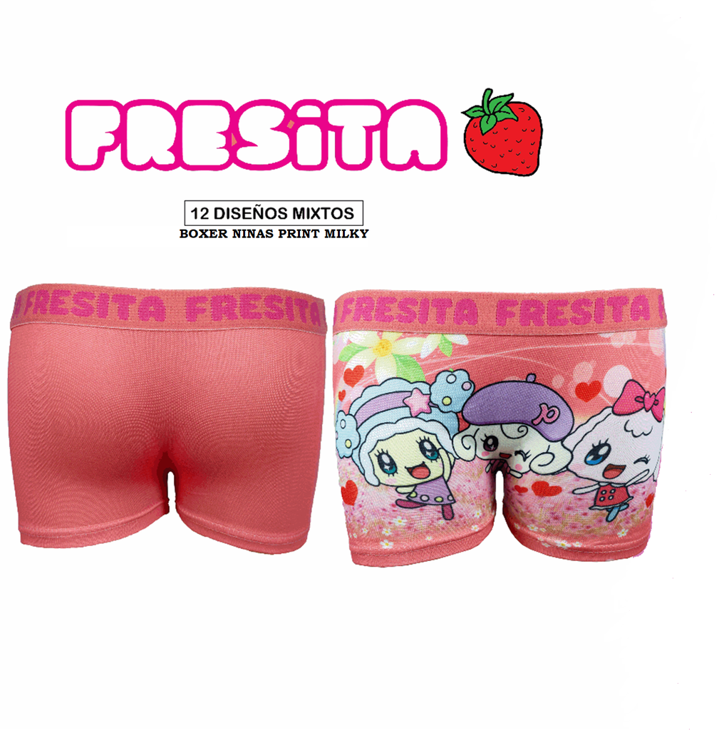 BOXER NINAS PRINT MILKY