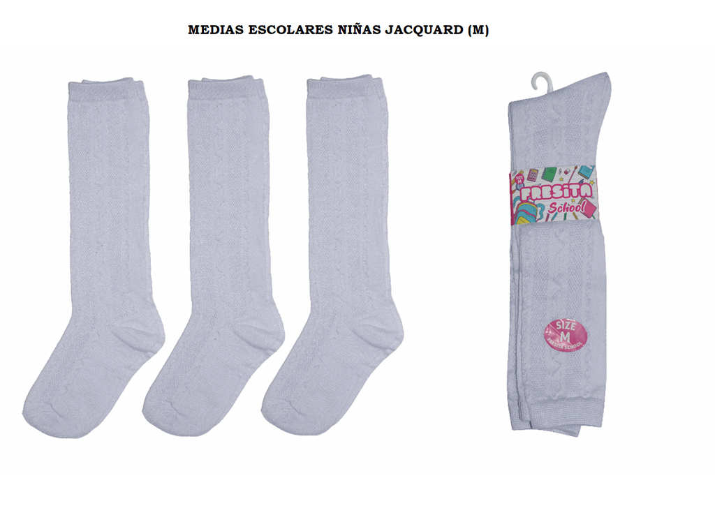 MEDIAS ESCOLARES NIÑAS JACQUARD (M)