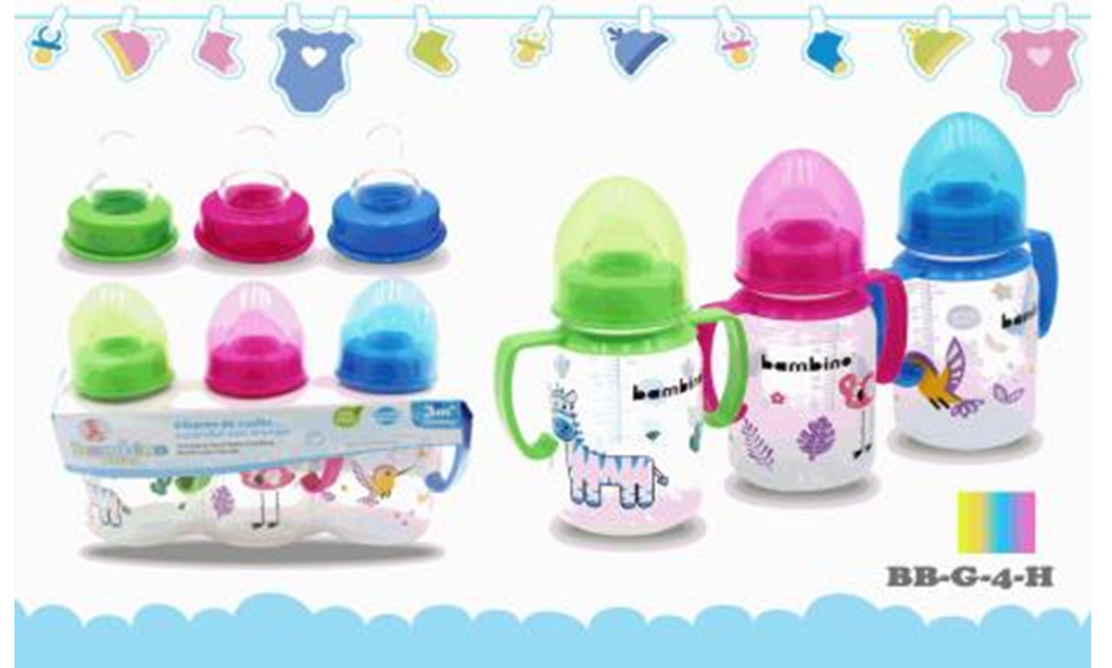 TETERO CON AGARRADERA 4OZ SET DE 3 PCS