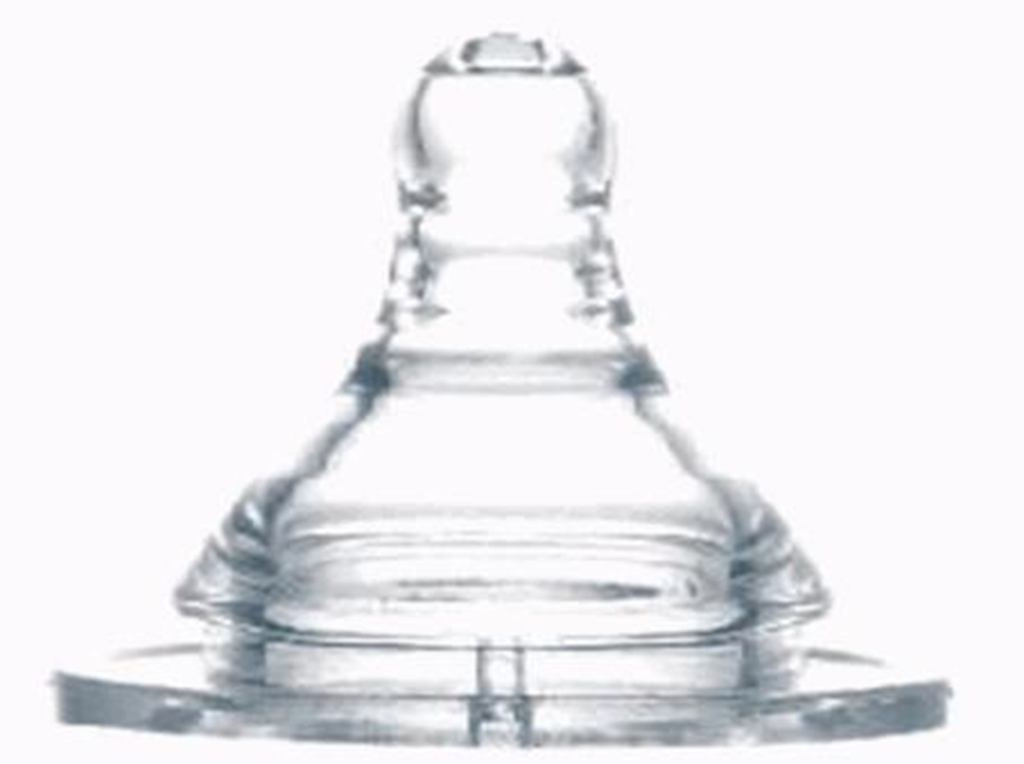 Tetina de silicona súper suaves de cuello ancho. 2/pza