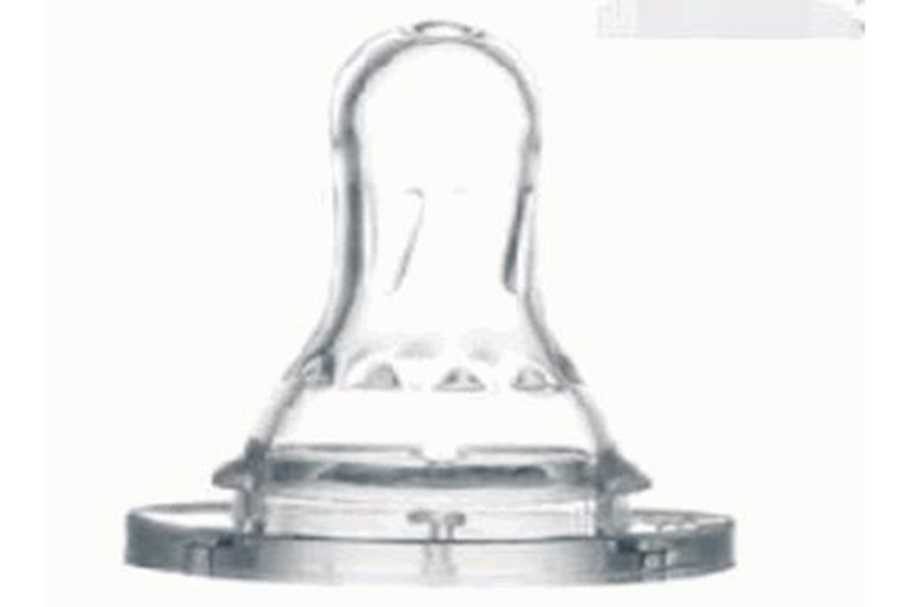 Tetina de silicona con cuello estándar 2/pza