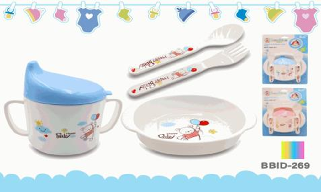 SET DE CUBIERTOS Y PLATO P/BEBE