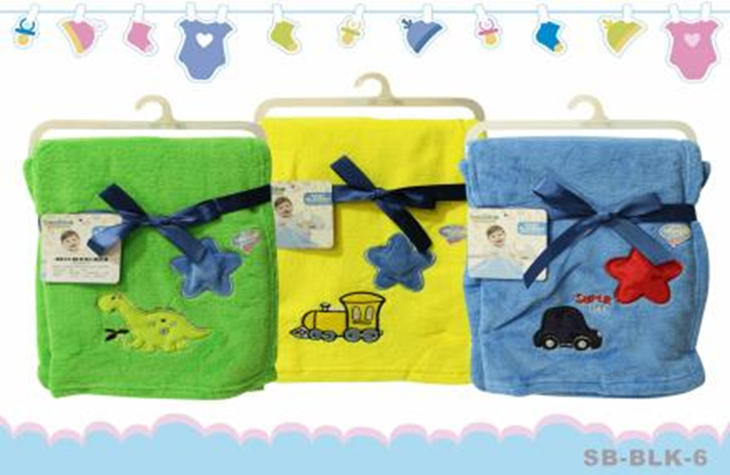 MANTA P/BEBE VARON SOLIDA CON PITO