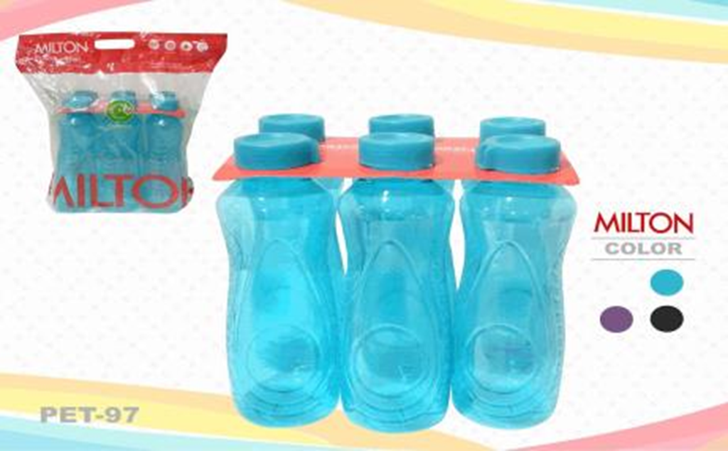 SET BOTELLAS DE PLASTICO 1.0 L 6 PZA SET