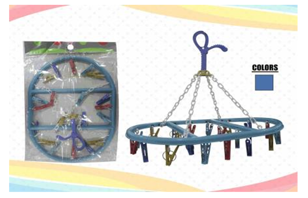 GANCHOS P/ROPA PLTC 72pzas