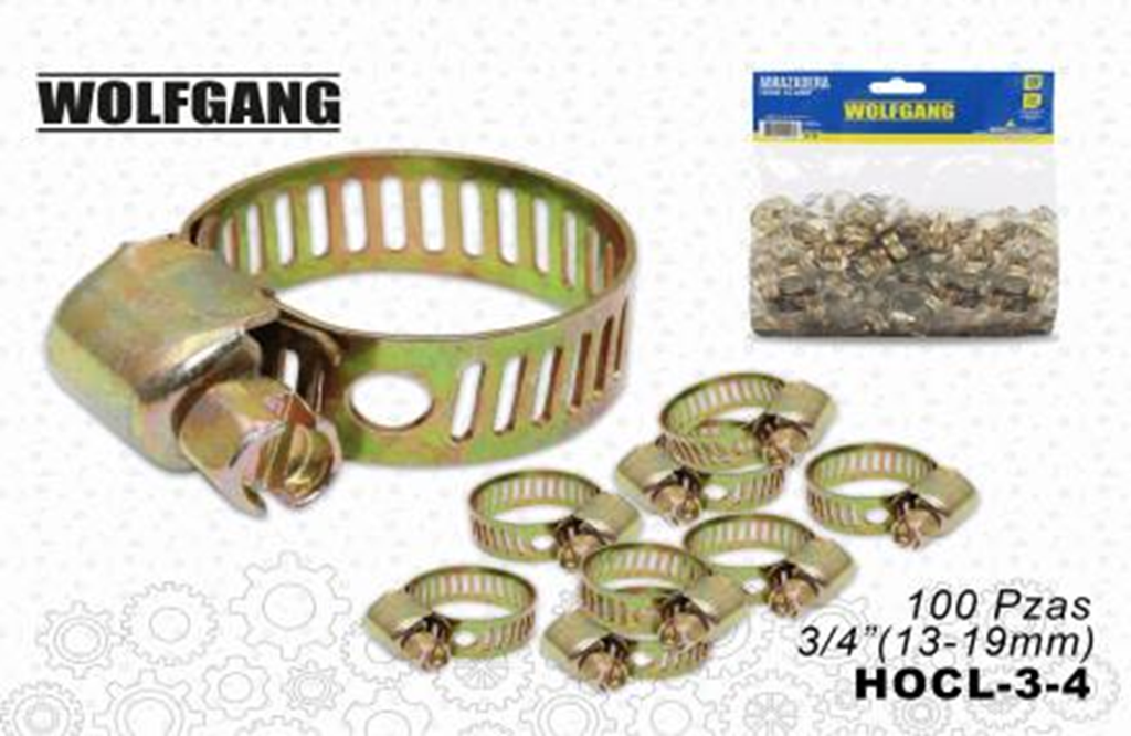 ABRAZADERAS 3/4" 100/Pza ANCHO:8MM