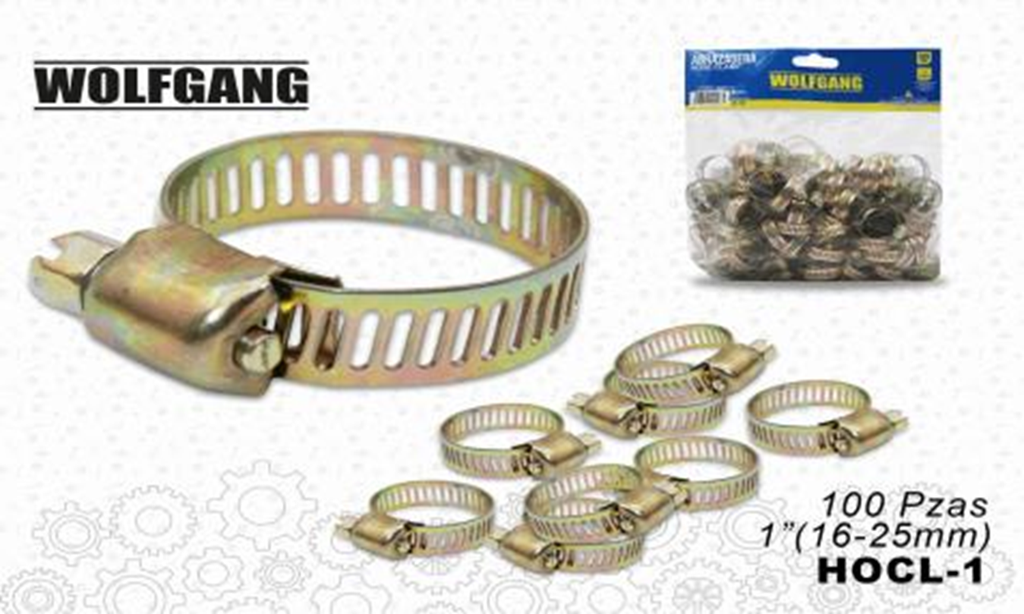 ABRAZADERAS 1" 100/Pza ANCHO:8MM