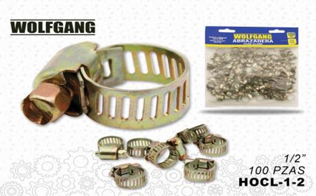 ABRAZADERAS 1/2" 100/Pza ANCHO:8MM