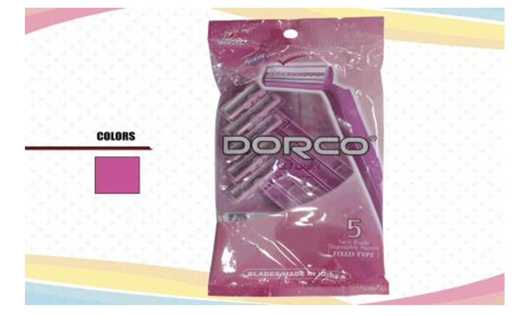 RASURADORA ROSADA EN BOLSA 5pza