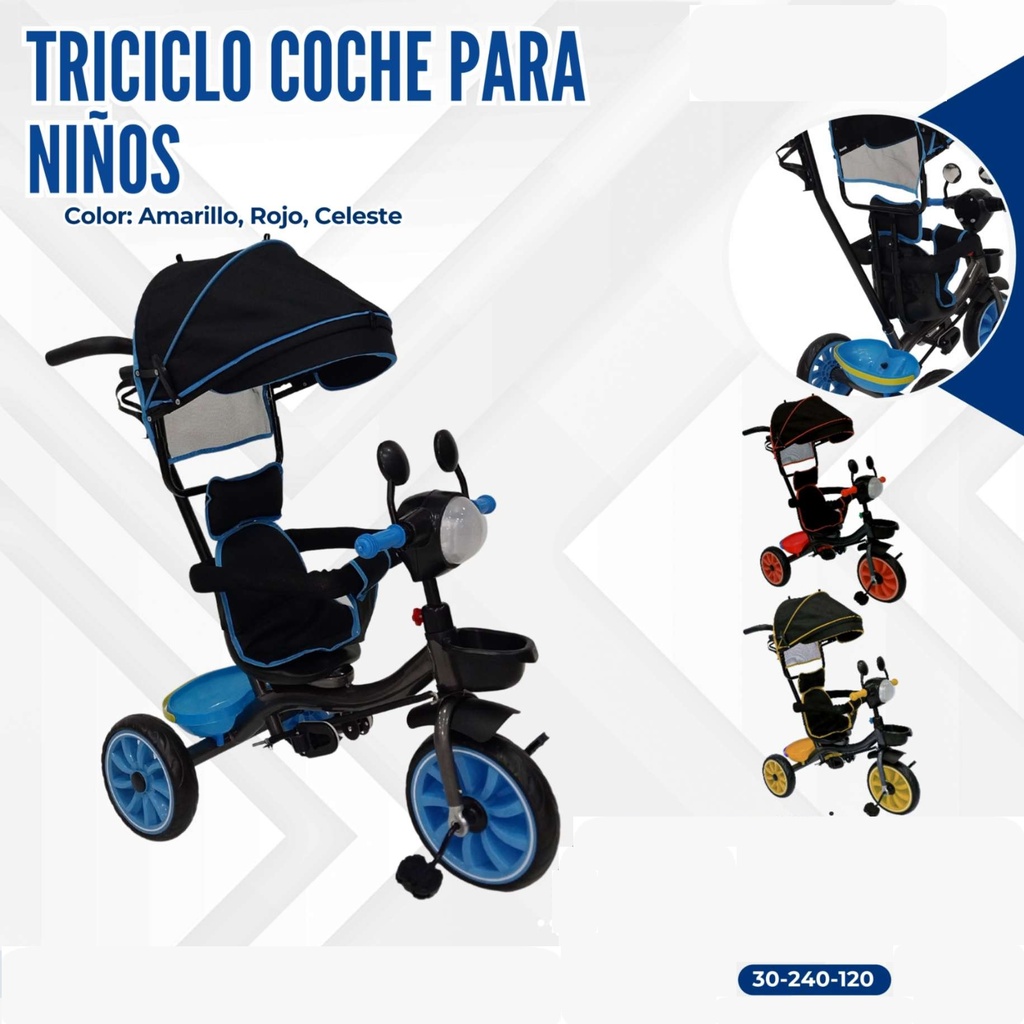 TRICICLO DEFECTUOSO COCHE PARA NIÑOS 3 COLORES