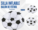 SILLA INFLABLE BALON DE FUTBOL 114*112*66CM