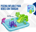 PISCINA INFLABLE PARA BEBES CON TOBOGAN 239*206*86CM