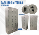 CASILLERO METALICO 15 PUERTAS GRIS