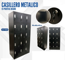 CASILLERO METALICO 15 PUERTAS NEGRO