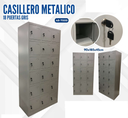 CASILLERO METALICO 18 PUERTAS GRIS