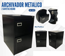 ARCHIVADOR METALICO 2 GAVETAS NEGRO