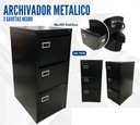 ARCHIVADOR METALICO 3 GAVETAS NEGRO