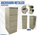 ARCHIVADOR METALICO 4 GAVETAS BEIGE