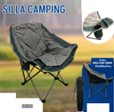 SILLA CAMPING GRIS CON VERDE