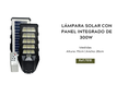 LÁMPARA SOLAR CON PANEL INTEGRADO DE 300W