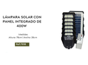LÁMPARA SOLAR CON PANEL INTEGRADO DE 400W