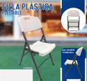 SILLA PLASTICA PLEGABLE BLANCO