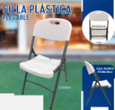 SILLA PLASTICA PLEGABLE BLANCO