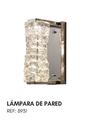 Lámpara de pared de cristal cromada de 10 W